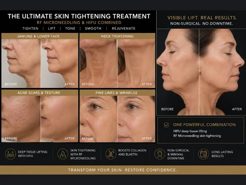 Results of combined treatment for the ultimate skin tightening treatment Salford Priors